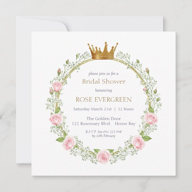 Blushing Romance: Pink Roses and Baby’s Breathe (Voorkant)