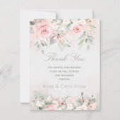 Blushing Roos bruiloft Bedankkaart (Voorkant)