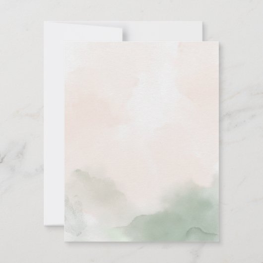 Blushing Roos bruiloft Bedankkaart (Achterkant)