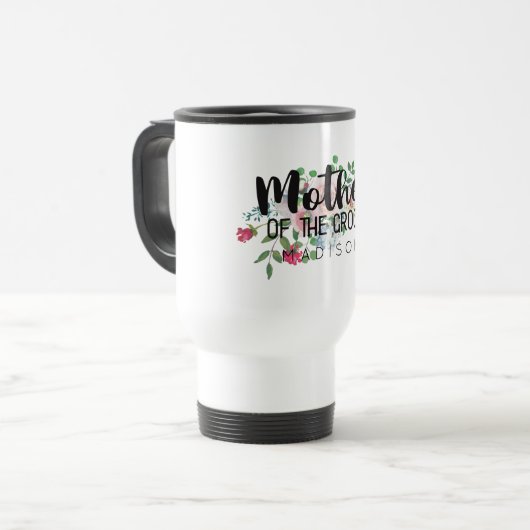 Blushing Roos Bruiloft Moeder van de bruidegom Reisbeker (Voorkant links)