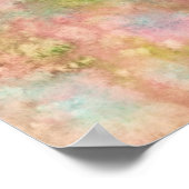 Blushing Roos Fairy met Roze Rozen Art Poster (Hoek)