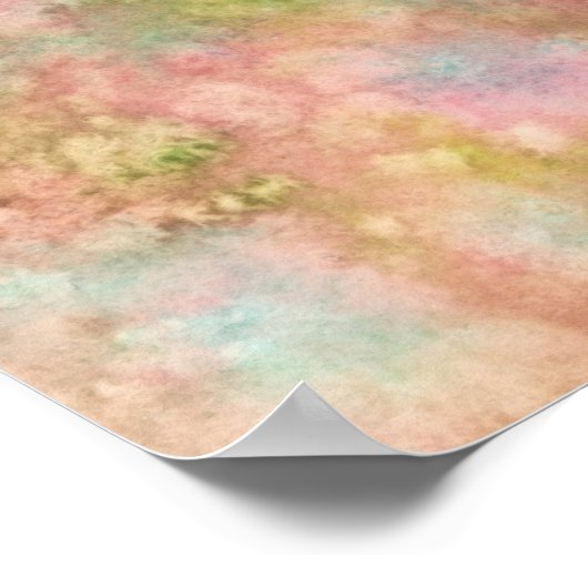 Blushing Roos Fairy met Roze Rozen Art Poster (Hoek)