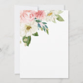 Blushing Roos Navy & White Wreater Monogram Weddin Kaart (Achterkant)