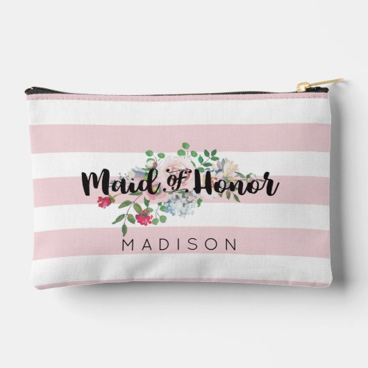 Blushing Roos Waterverf Bruiloft Maid of Honor Etui (Achterkant)