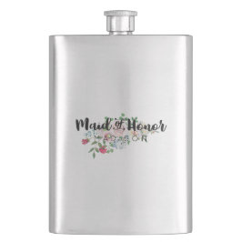 Blushing Roos Waterverf Bruiloft Maid of Honor Flacon