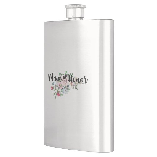 Blushing Roos Waterverf Bruiloft Maid of Honor Flacon (Links)