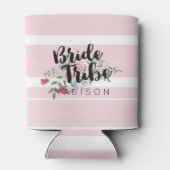 Blushing Roos Waterverf Weddenschap Bride Tribe Blikjeskoeler (Achterkant)