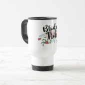 Blushing Roos Waterverf Weddenschap Bride Tribe Reisbeker (Voorkant links)