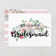 Blushing Roos Waterverf zal je mijn bruidsmeisje z