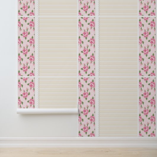 Blushing Rose Lines Behang (Applicatie)