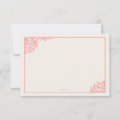 Blushing roze - bedankt - kaart notitiekaartje (Achterkant)