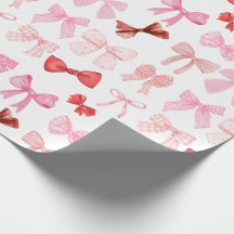 Blushing roze en rode bogen inpakpapier