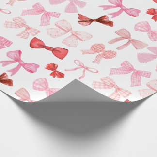 Blushing roze en rode bogen inpakpapier