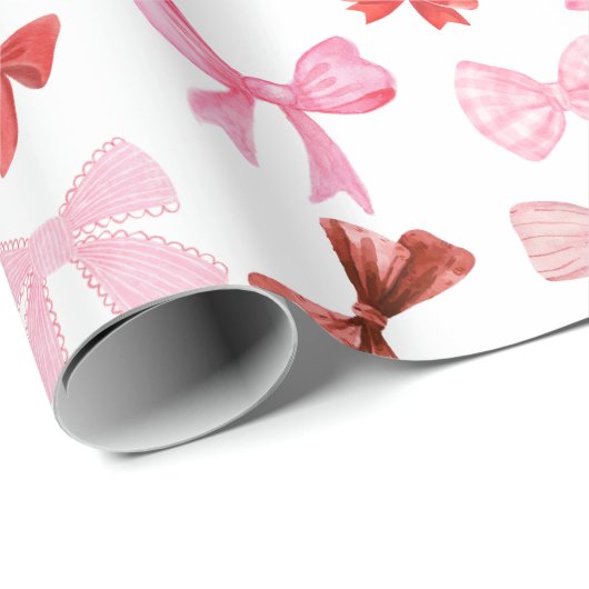 Blushing roze en rode bogen inpakpapier (Rol Hoek)