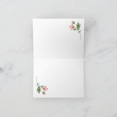 Blushing Roze Floral Bedankkaart (Binnen)