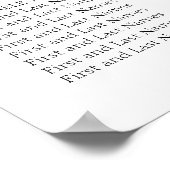 Blushing Roze Floral Elegant Seat Chart Poster (Hoek)