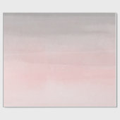 Blushing Roze & Grey Modern Waterverf Ombre Glam Cadeaupapier (Vlak)