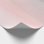 Blushing Roze & Grey Modern Waterverf Ombre Glam Cadeaupapier (Hoek)