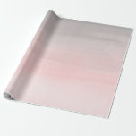 Blushing Roze & Grey Modern Waterverf Ombre Glam Cadeaupapier<br><div class="desc">aangepast verpakkingspapier</div>