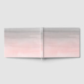 Blushing Roze & Grey Modern Waterverf Weddenschap Gastenboek (Volledig)