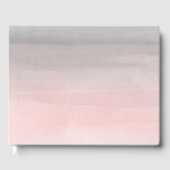 Blushing Roze & Grey Modern Waterverf Weddenschap Gastenboek (Voorkant)