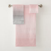 Blushing roze & grijze moderne Waterverf meisje gl Bad Handdoek (Insitu)