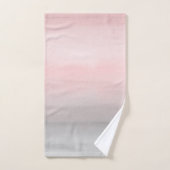Blushing roze & grijze moderne Waterverf meisje gl Bad Handdoek (Handdoek)