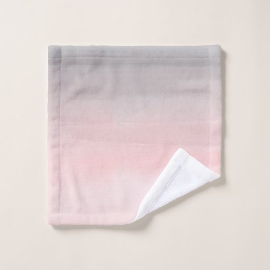 Blushing roze & grijze moderne Waterverf meisje gl Bad Handdoek (Wasdoekje)