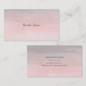 Blushing roze & grijze moderne Waterverf meisje gl Visitekaartje (Voorkant / Achterkant)