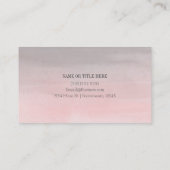 Blushing roze & grijze moderne Waterverf meisje gl Visitekaartje (Achterkant)