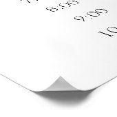 Blushing Roze Poster voor de planning van het huwe (Hoek)