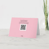 Blushing Roze Rose Art Kaart (Achterkant)