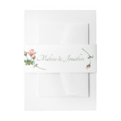 Blushing roze Rose Elegant Weddenschap Uitnodigingen Wikkel (Voorkant Voorbeeld)