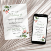 Blushing roze Rose Weddenschap Feestdagenkaart