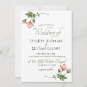 Blushing roze Rose Weddenschap Feestdagenkaart (Voorkant)