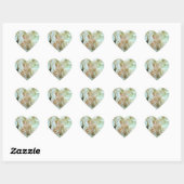 Blushing roze rozen: "Liefde! Bloemen!" Hart Sticker (Vel)
