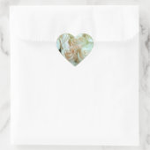 Blushing roze rozen: "Liefde! Bloemen!" Hart Sticker (Tas)