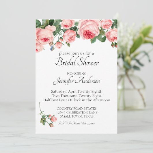 Blushing Roze Vrijgezellenfeest Kaart (Staand voorkant)