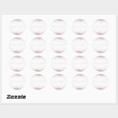 Blushing roze Waterverf Ultra Moderne grafische br Ronde Sticker (Vel)