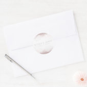 Blushing roze Waterverf Ultra Moderne grafische br Ronde Sticker (Envelop)