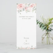 Blushing Rozen 2 Wedding Invitation Suite Aankondiging (Staand voorkant)
