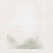 Blushing Rozen Bruiloft Gast Tafel Zitplaatsen Kaa Kaart (Binnenkant ongevouwen)