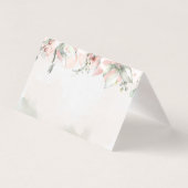 Blushing Rozen Bruiloft Gast Tafel Zitplaatsen Kaa Kaart (Achterkant)