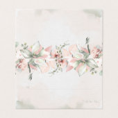 Blushing Rozen Bruiloft Gast Tafel Zitplaatsen Kaa Kaart (Buitenkant ongevouwen)