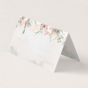 Blushing Rozen Bruiloft Gast Tafel Zitplaatsen Kaa Kaart