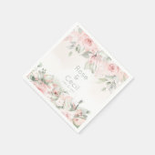 Blushing Rozen Weddenschap Cocktail Napkins Servet (Hoek)