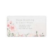 Blushing Rozen Weddenschap RSVP Return Envelope La Etiket (Voorkant)