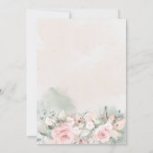 Blushing Rozen Wedding Invitation Suite Kaart (Achterkant)
