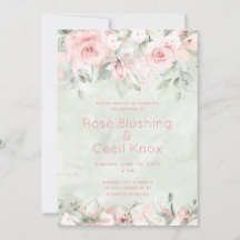 Blushing Rozen Wedding Invitation Suite