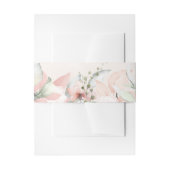 Blushing Rozen Wedding Invitation Suite Uitnodigingen Wikkel (Voorkant Voorbeeld)